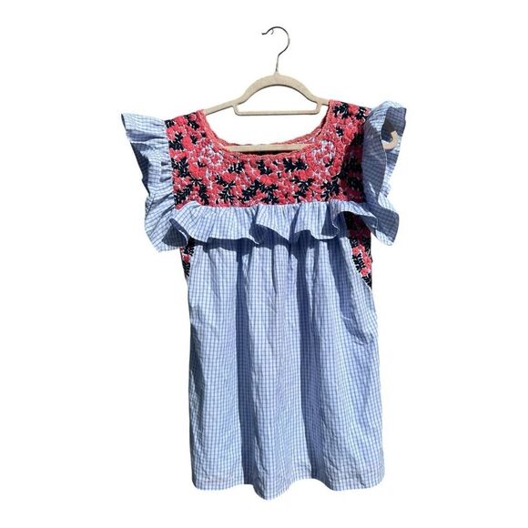 Mi Golondrina OLIVIA BLOUSE Olivia Cardo boho embroidered coastal size small - Picture 3 of 10